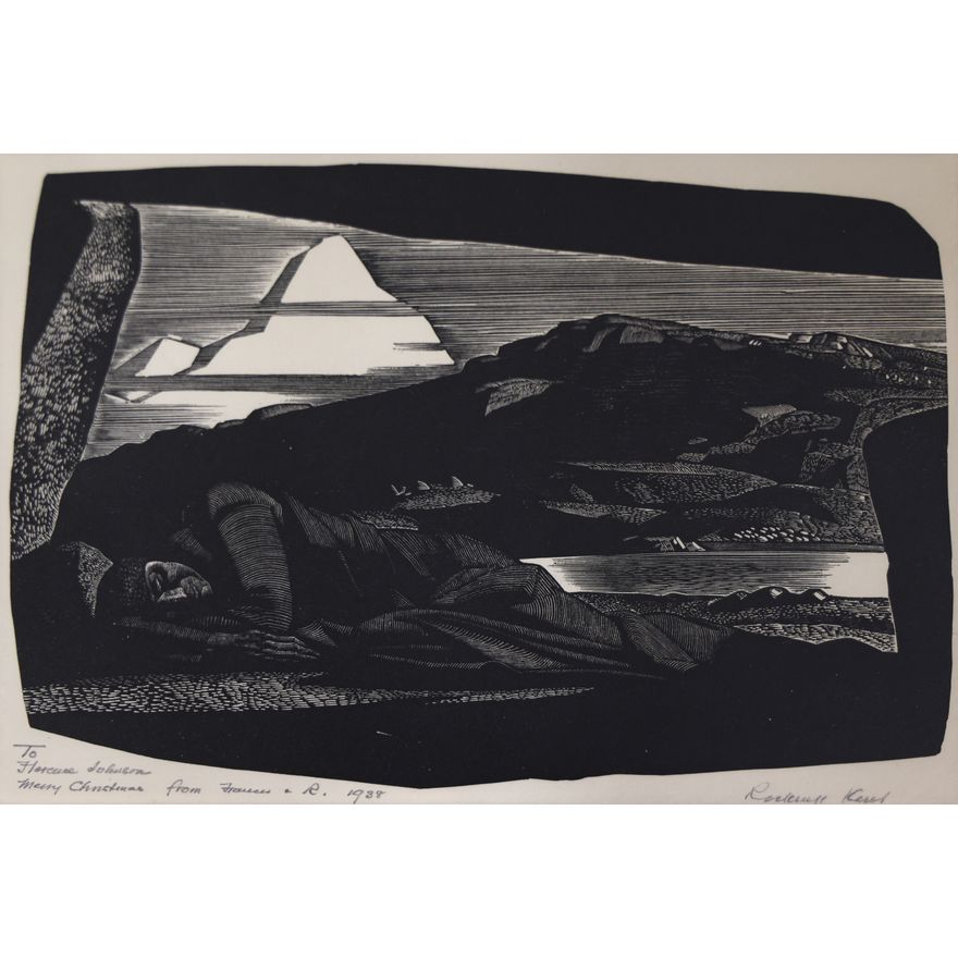Rockwell Kent ''Northern Night'' 1930 Wood Engraving