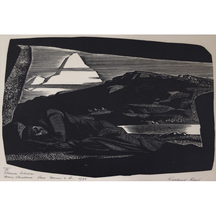 Rockwell Kent ''Northern Night'' 1930 Wood Engraving