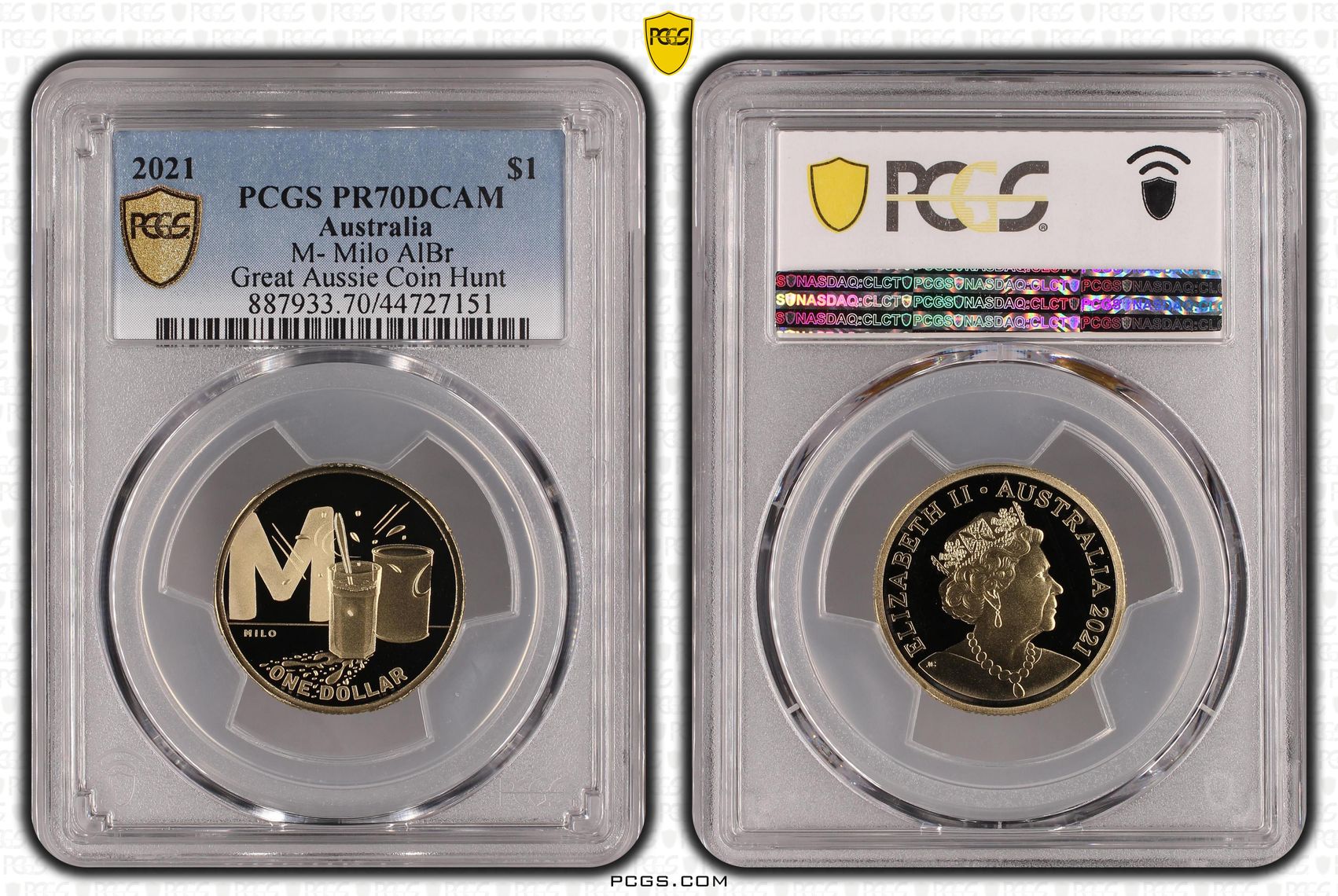 Elizabeth II, M- Milo, One Dollar, 2021, PCGS PR 70DCAM