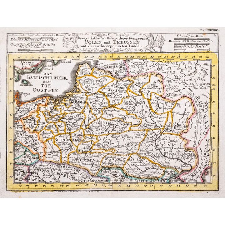 Johann Stridbeck, Gabriel Bodenehr | Geographische Vorstellung derer Königreiche Polen und Preussen…