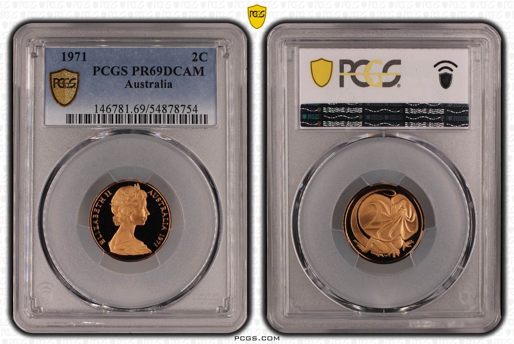 Two Cent, 1971, Pcgs Pr69dcam