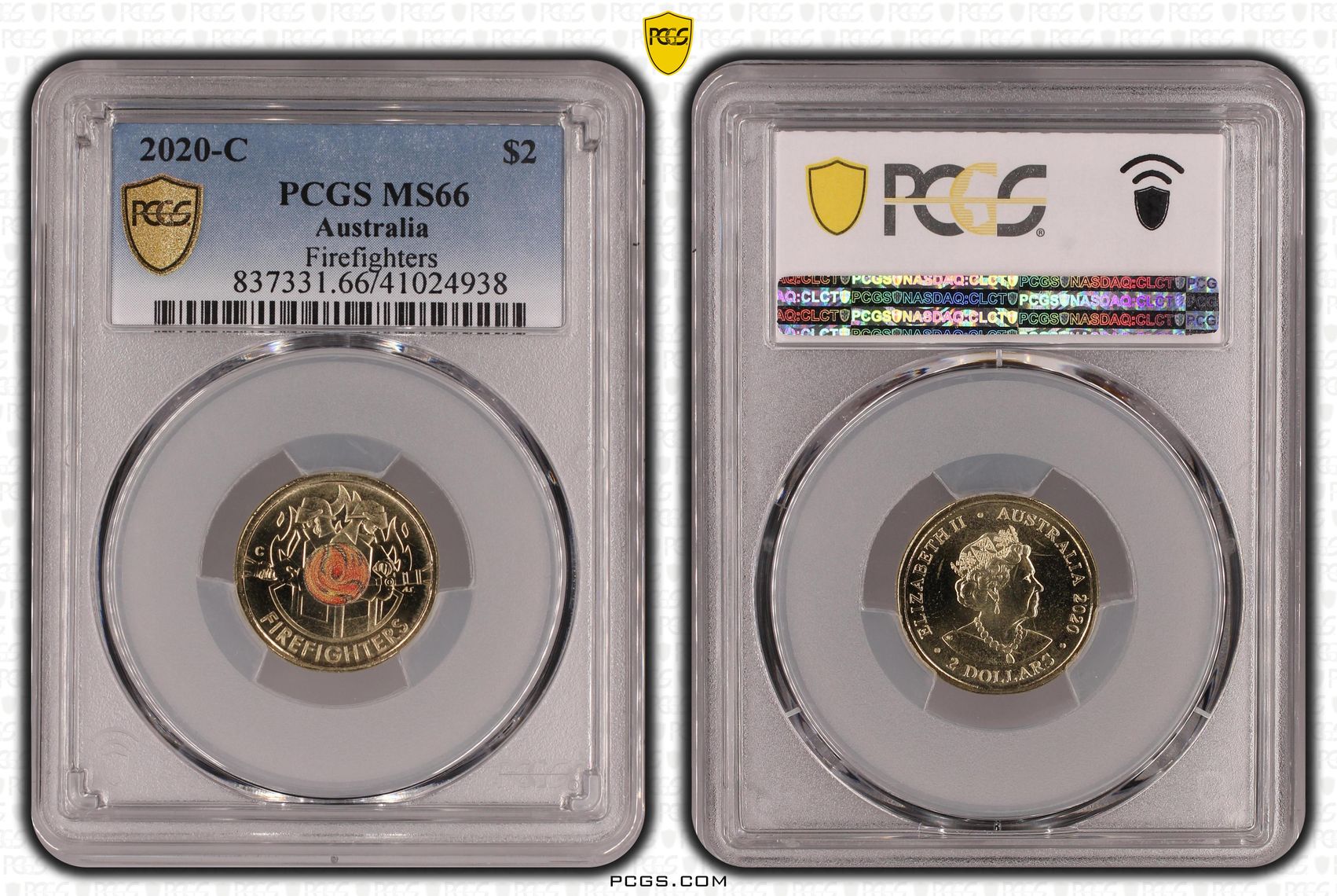 Firefighters Colourised, Two Dollar, 2020-C, PCGS MS66