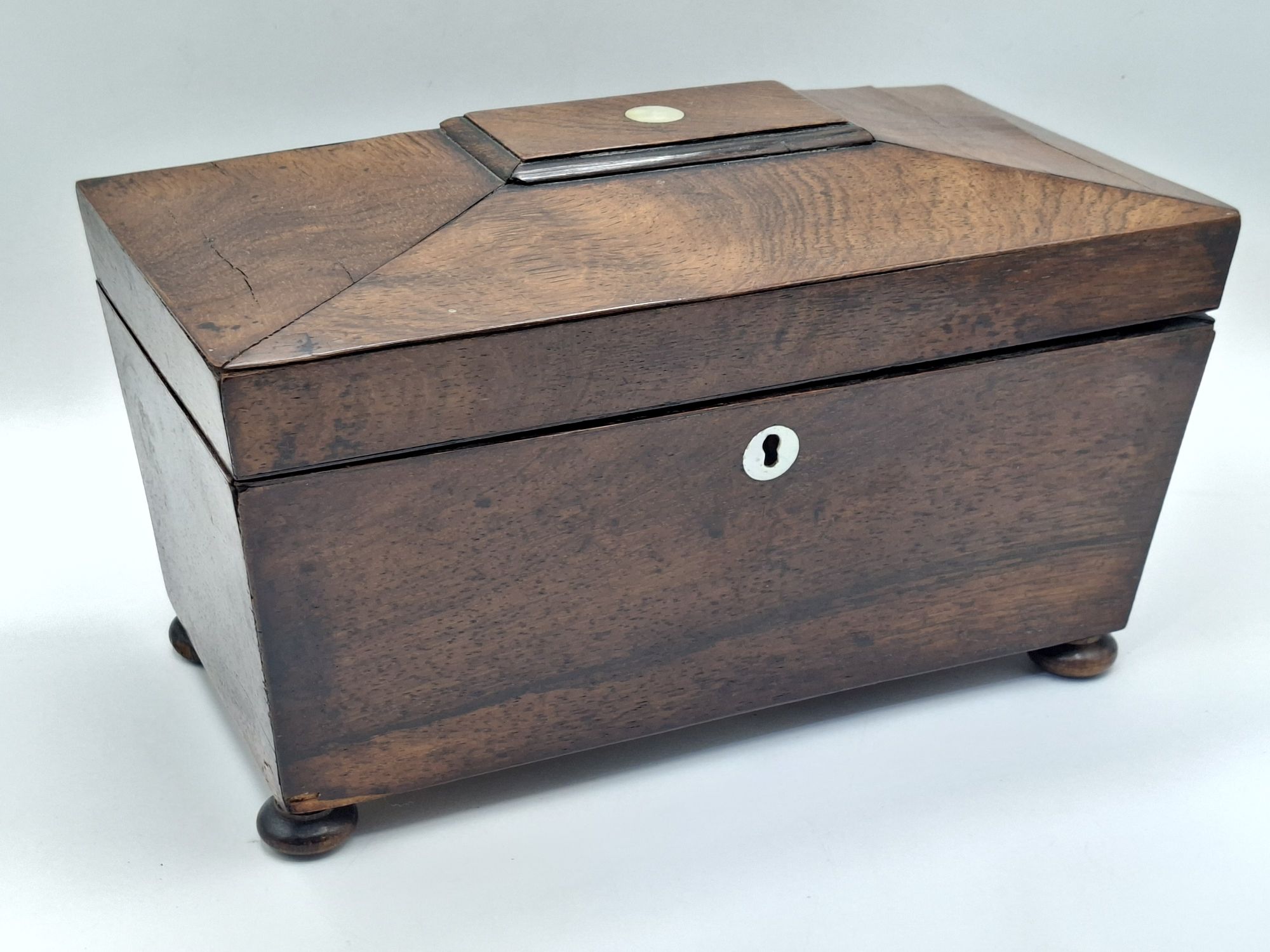 63 · VICTORIAN SARCOPHAGUS TEA CADDY