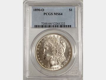 1890 USA NEW ORLEANS SILVER MORGAN DOLLAR MS64