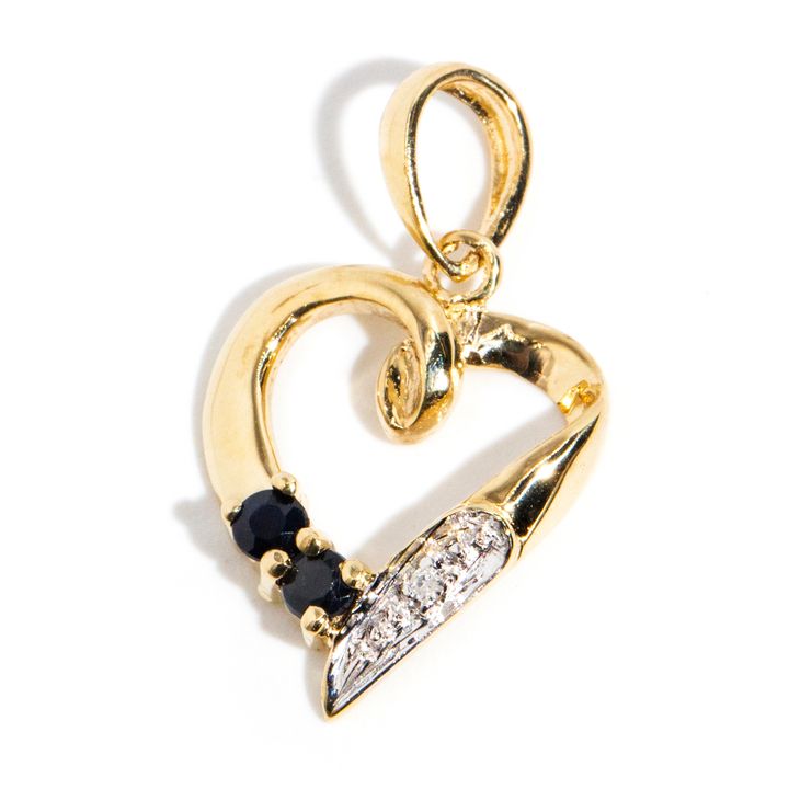 Sapphire & Diamond 9 Carat Gold Pendant