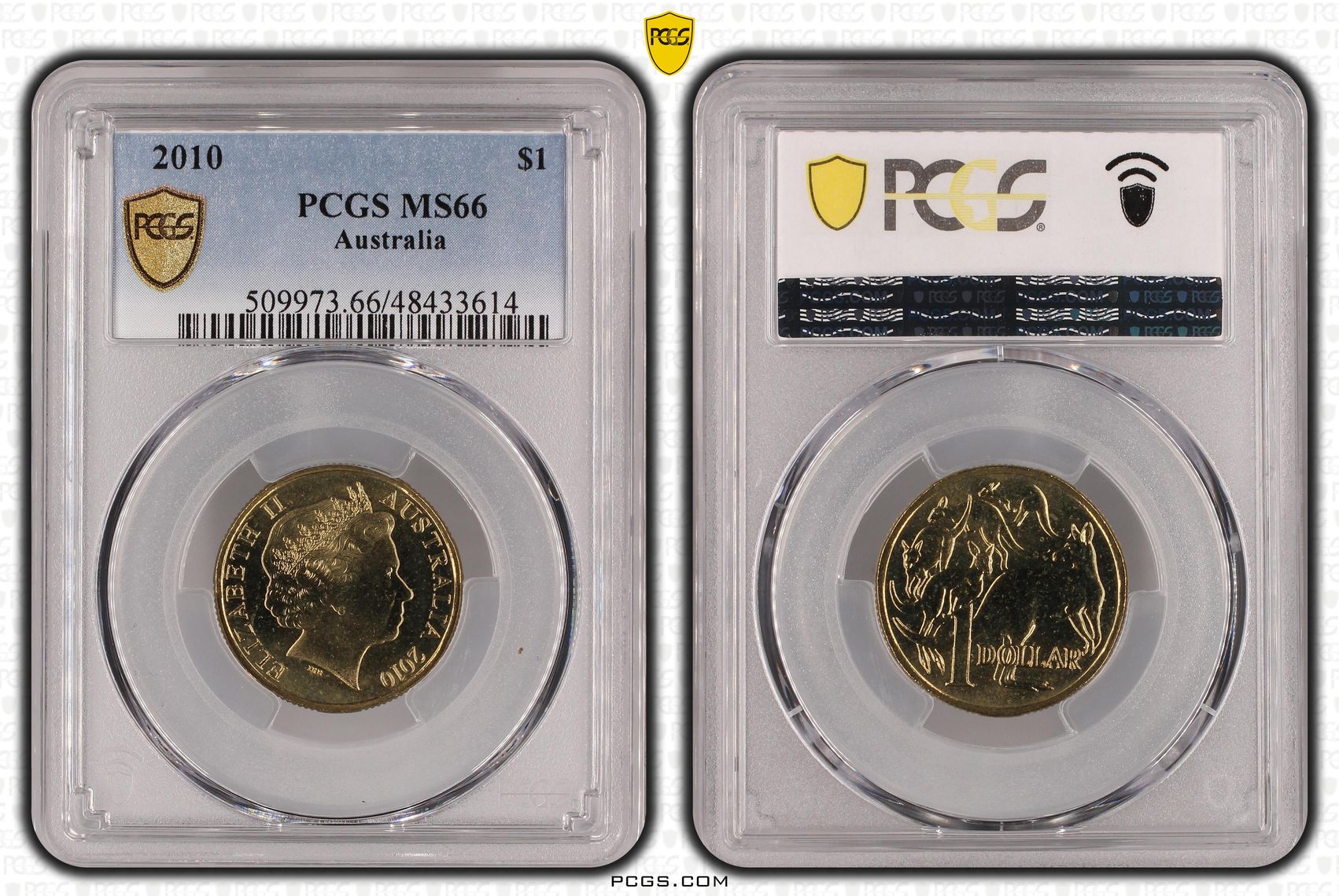 Elizabeth II, One Dollar, 2010, PCGS MS66