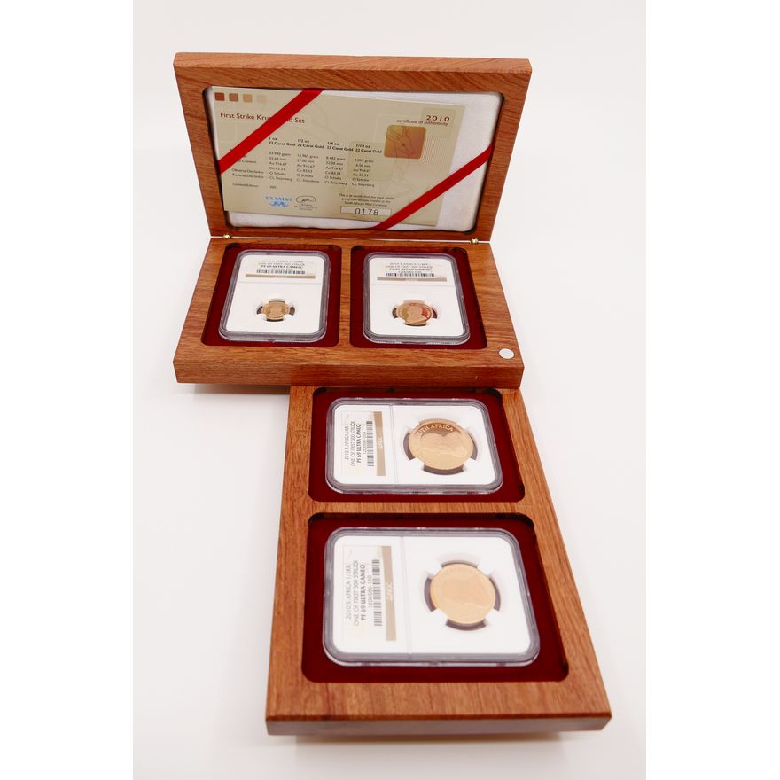 South Africa Gold First Strike Proof Krugerrand Set 2010, NGC PF69 Ultra Cameo