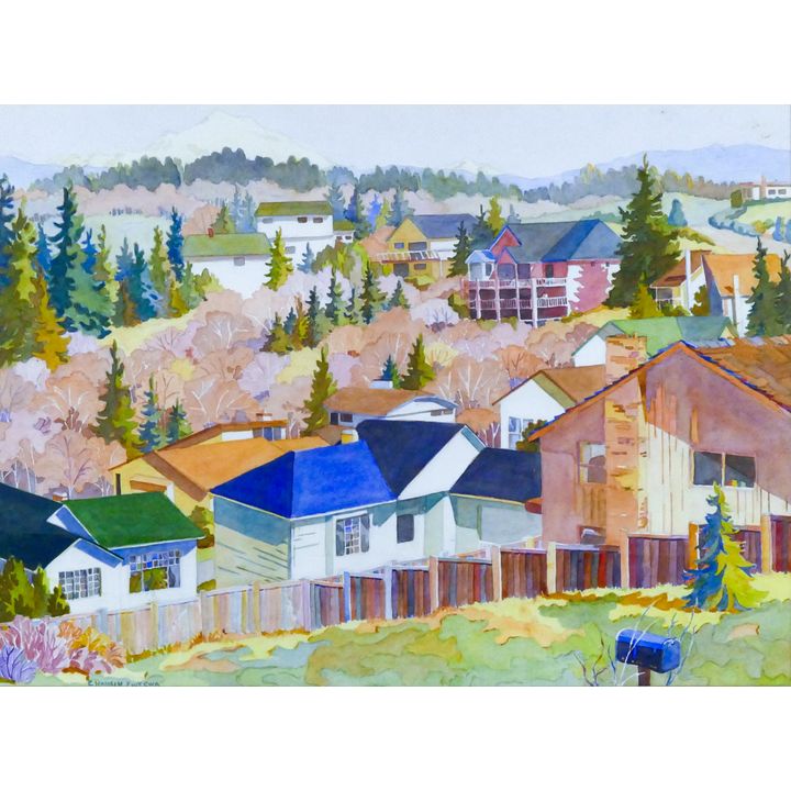 Elizabeth Hamlin (Camano Island) ''View from Chick Road'' Watercolor