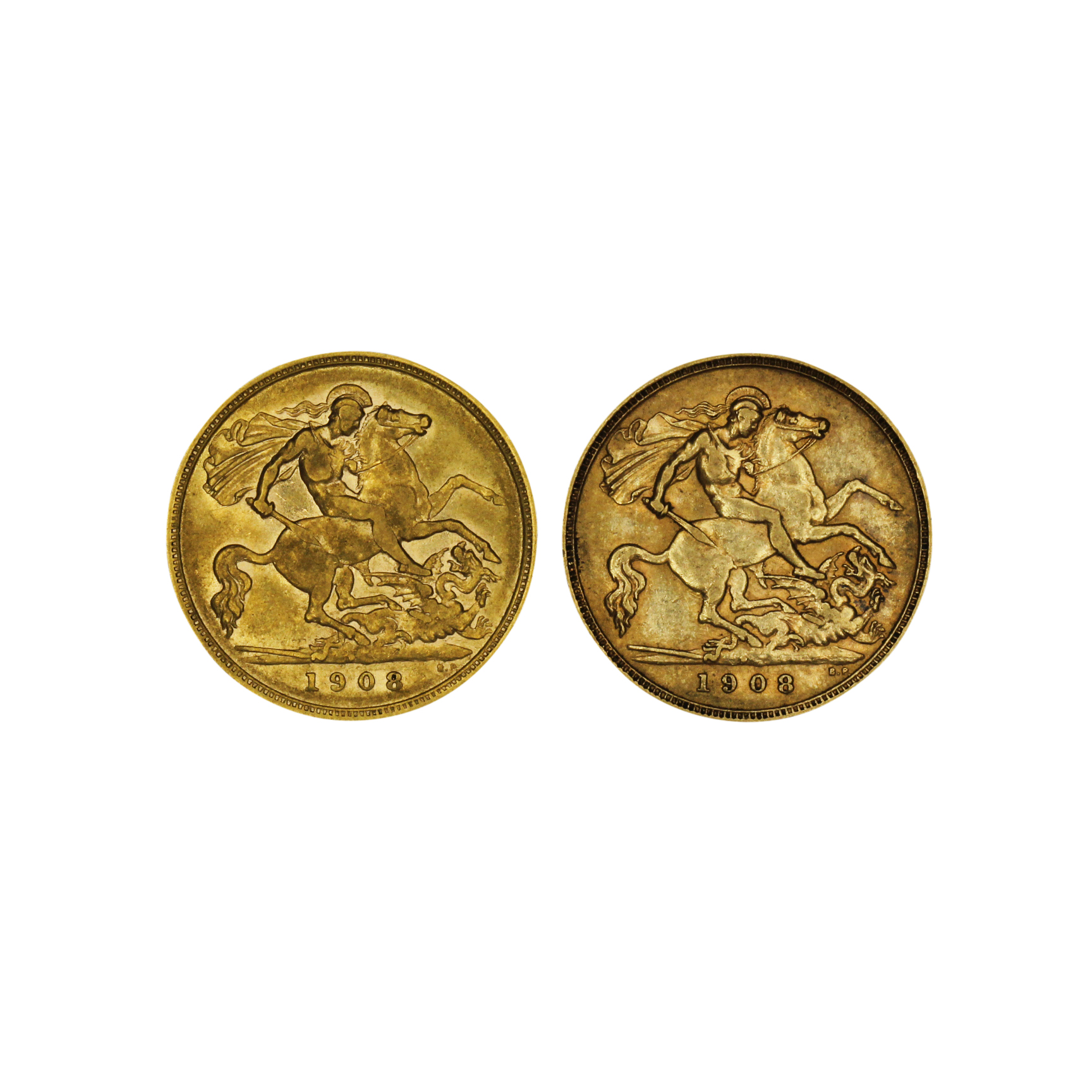 1240. · Group, Edward VII, Half Sovereign, Fine
