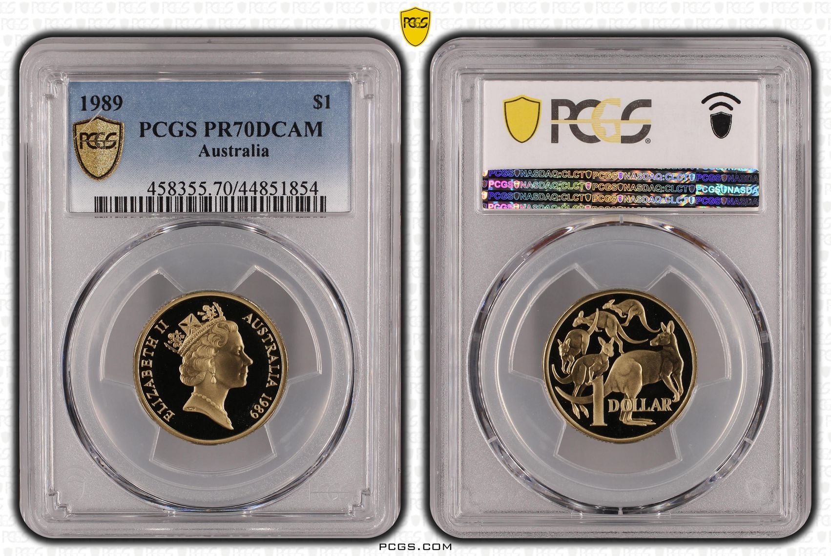 Elizabeth II, One Dollar, 1989, PCGS PR 70DCAM