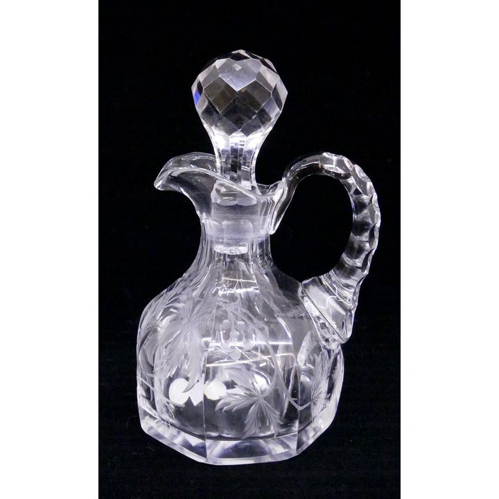 Intaglio Cut Glass Cruet- 5.5''