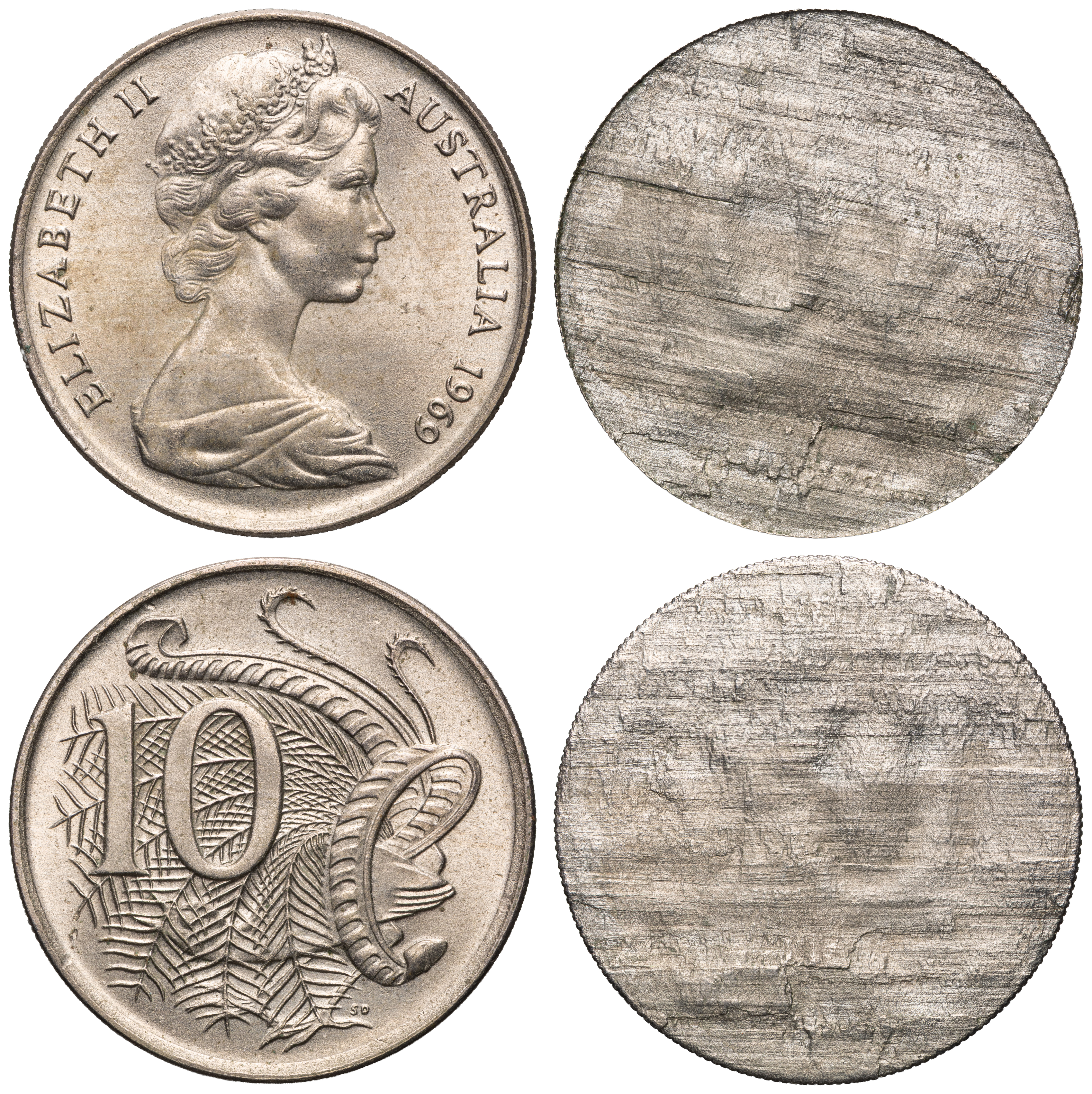 Elizabeth II, Ten Cents , 1969, UNC