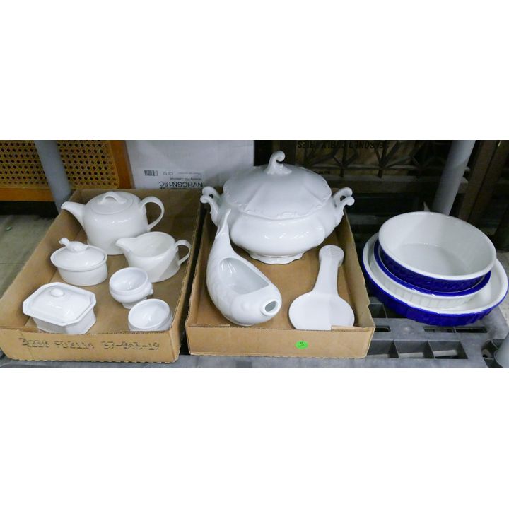Shelf Stoneware Serving Pieces 12pc