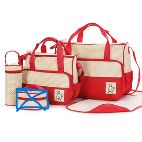 Optic 5 in 1 Multi Functional Diaper Backpack Red | NO SMALL BAG