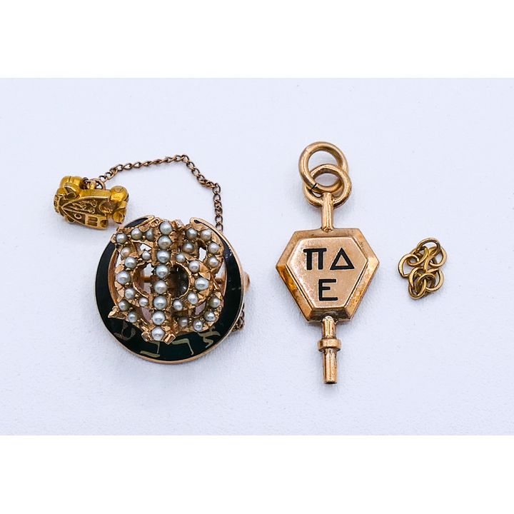 Box 10k and 14k Fraternal Pins - 8.3 grams TW