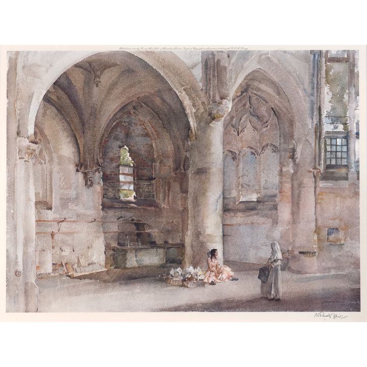 W. Russell Flint 'Cathedral Interior'