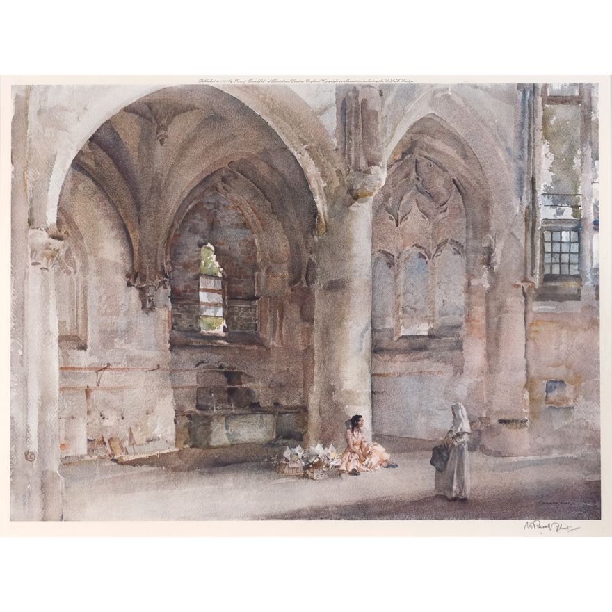 W. Russell Flint 'Cathedral Interior'