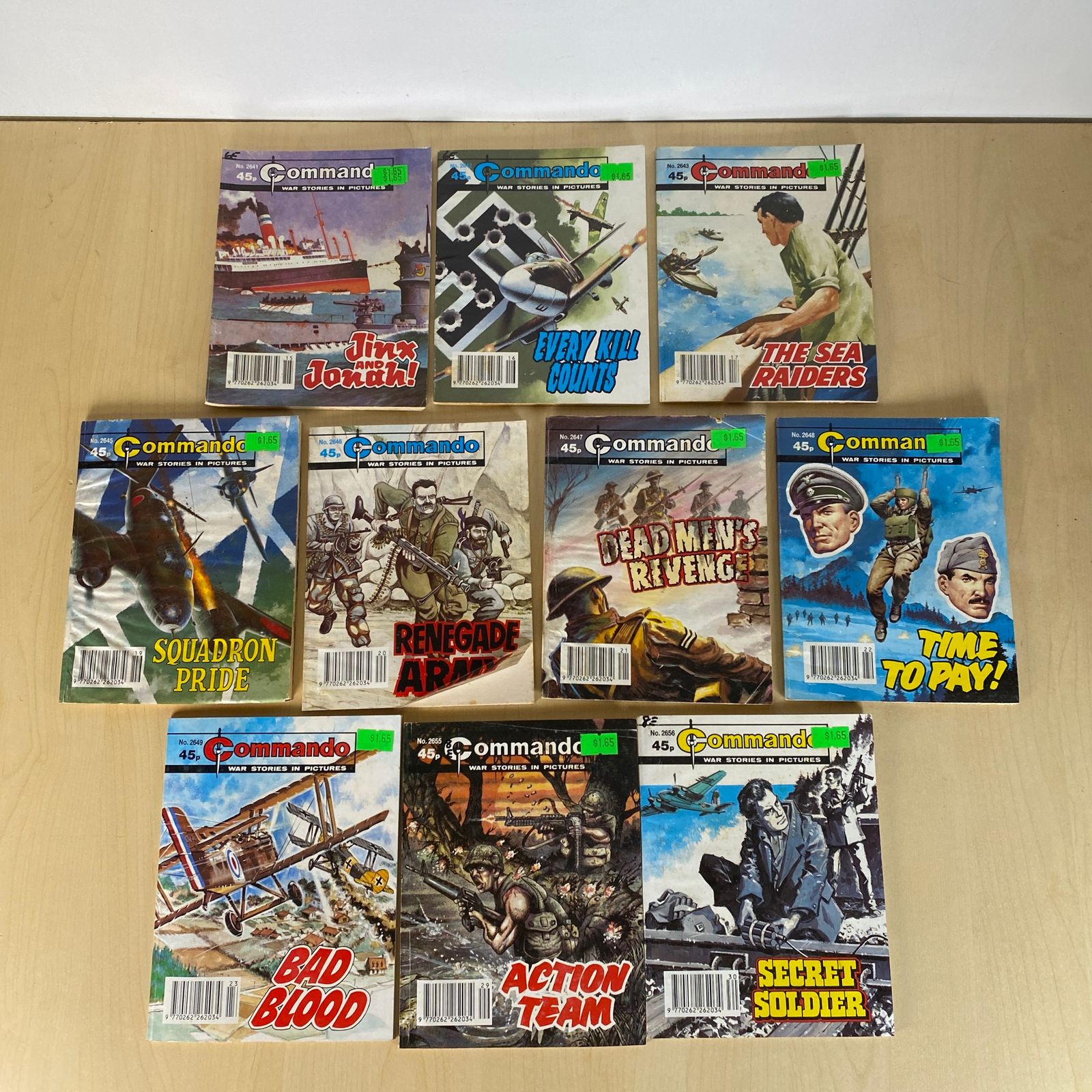 Commando War Comics Issues - 2641, 2642, 2643, 2645, 2646, 2647, 2648, 2649