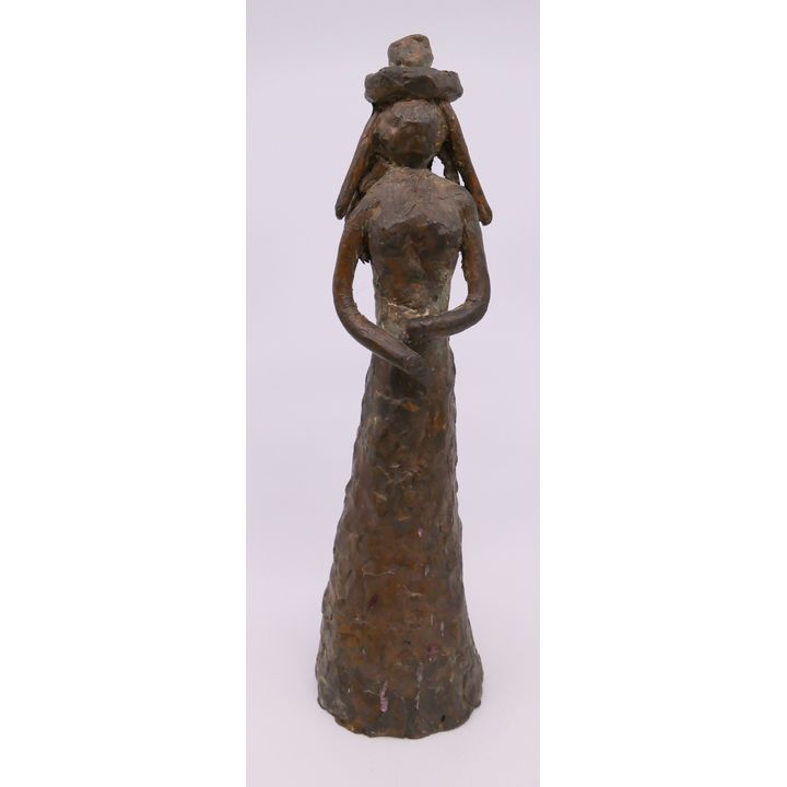 Modern Bronze Woman Sculpture- 12''