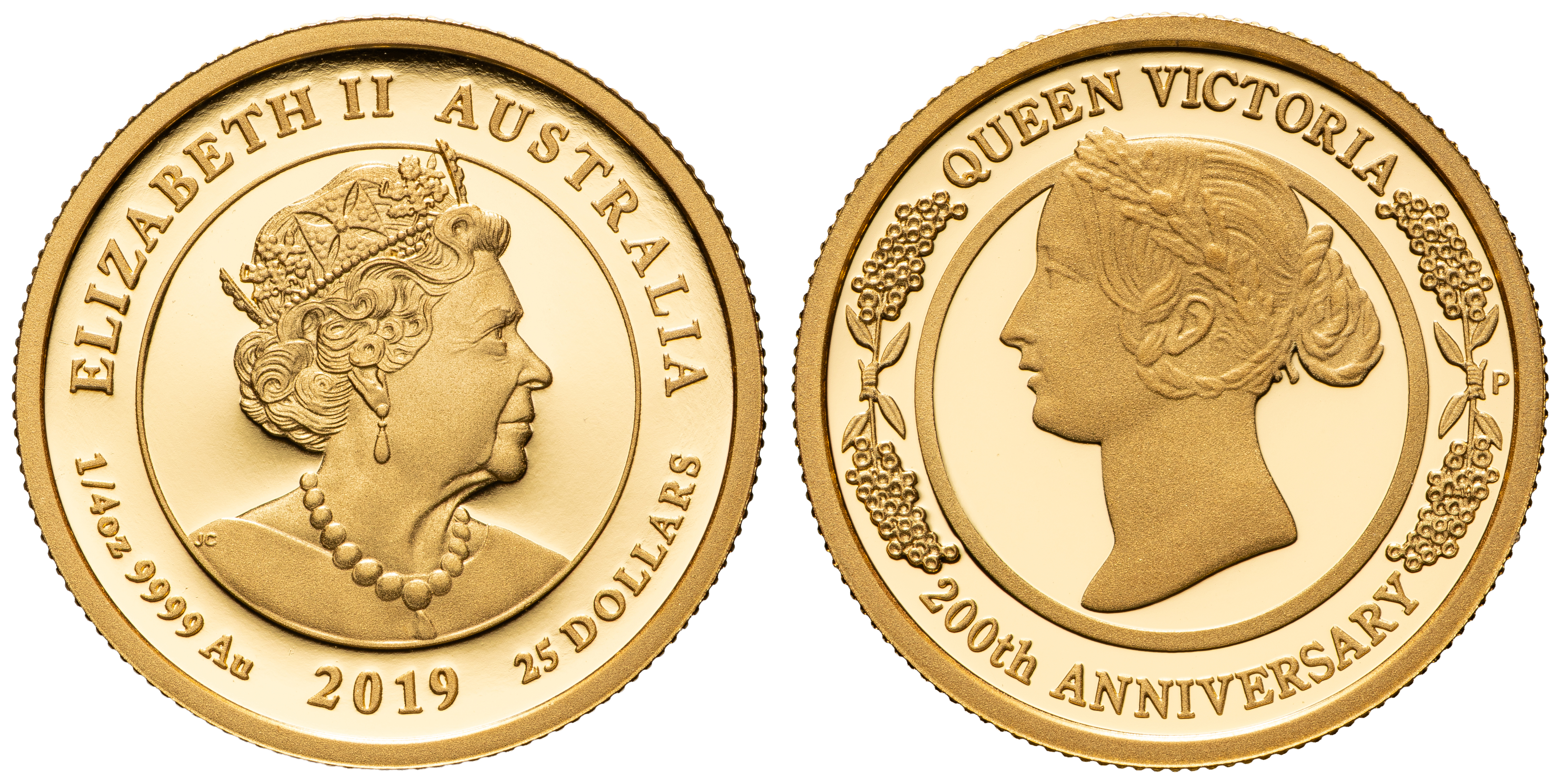 390 · Elizabeth II, Perth Mint - Queen Victoria, 200th Birthday Anniversary, Twenty Five Dollars, 2019, FDC