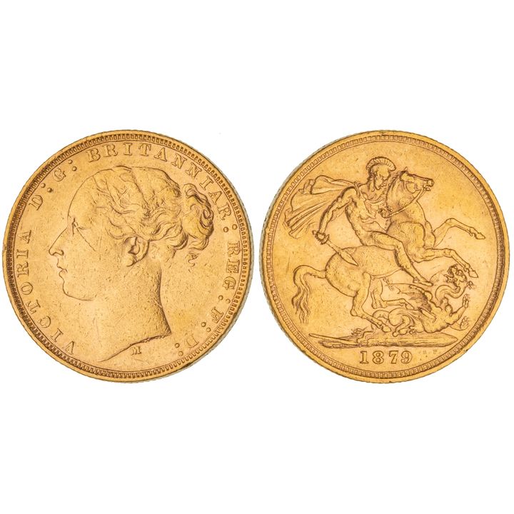 *Correction* Victoria, Sovereign, 1879-M, VF