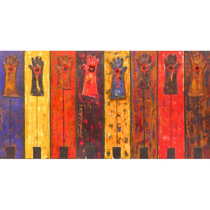 Judith Kindler ''Hands'' Mixed Media