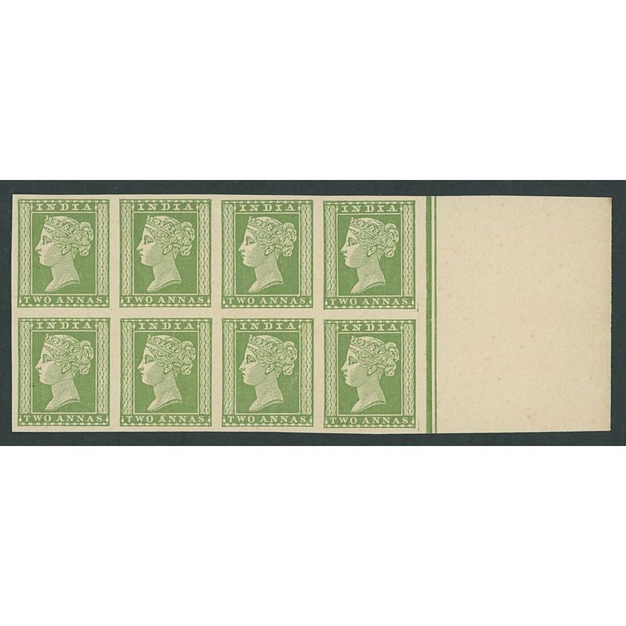 India 1854 Essays, Proofs and Reprints Two Annas 1883 reprint of 1854 ...