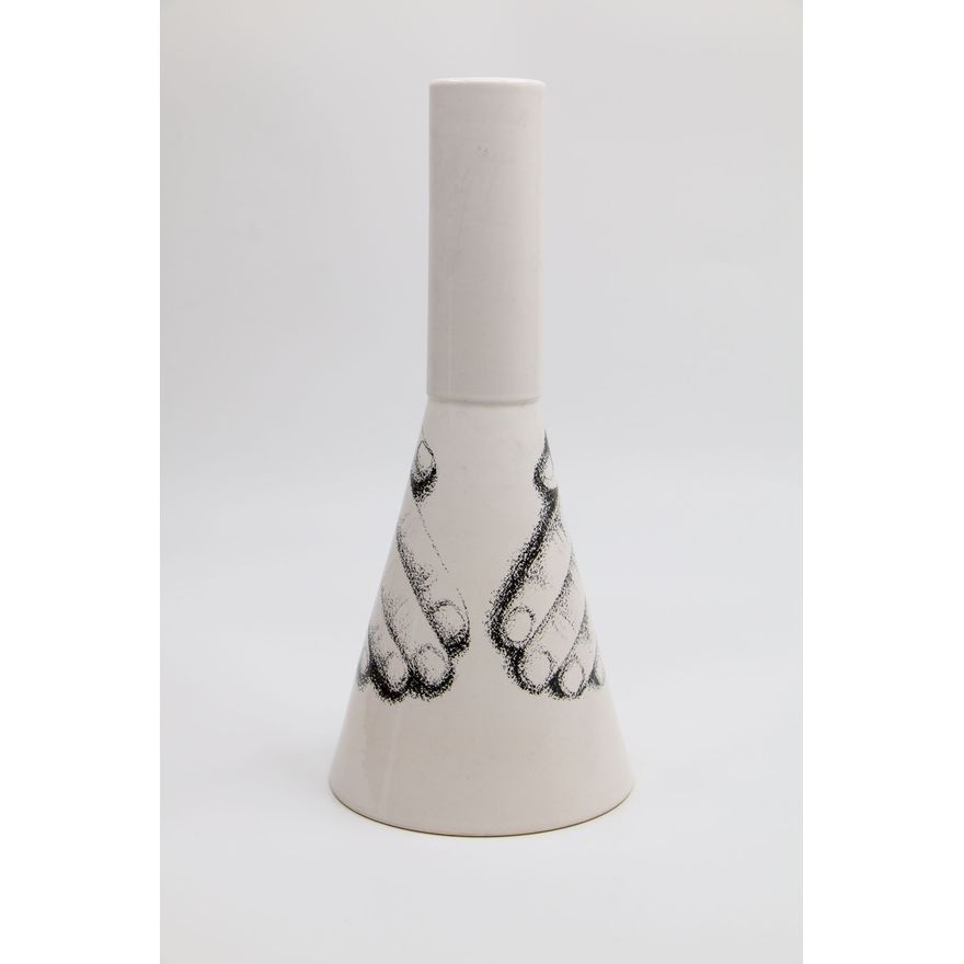 John Parker & Terry Stringer - Tall cone-shaped vase from the Works in Progress series