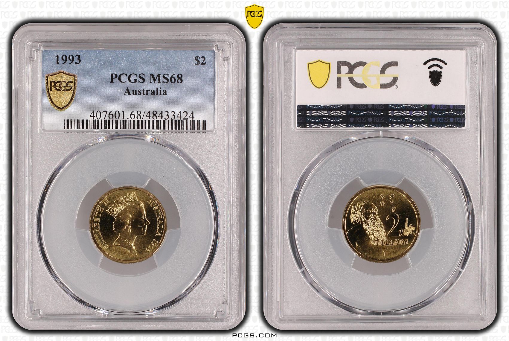 Elizabeth II, POP 10/0, Two Dollar, 1993, PCGS MS68