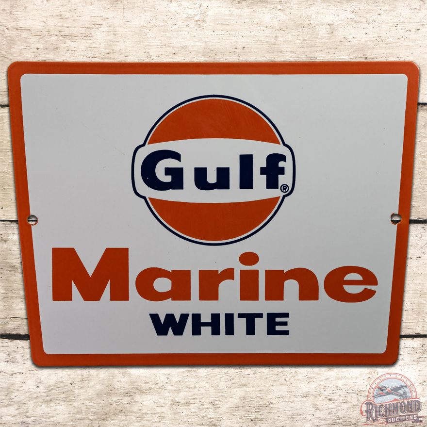 NOS Gulf Marine White SSP Pump Plate Sign - 9.25