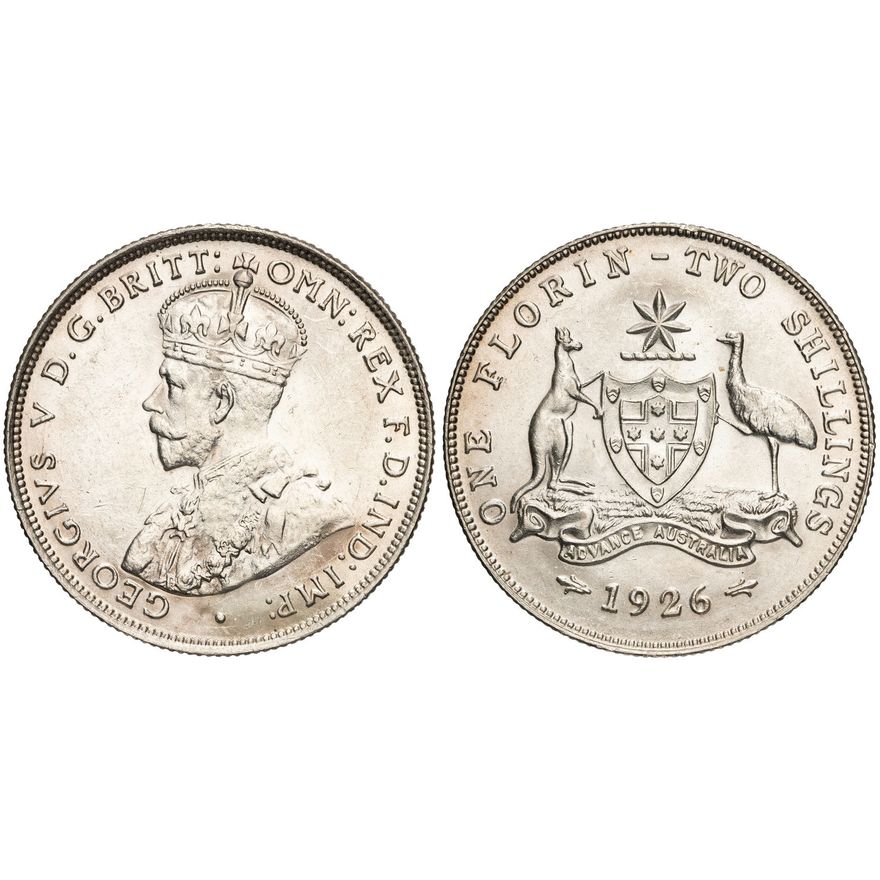 George V, Florin, 1926,  UNC