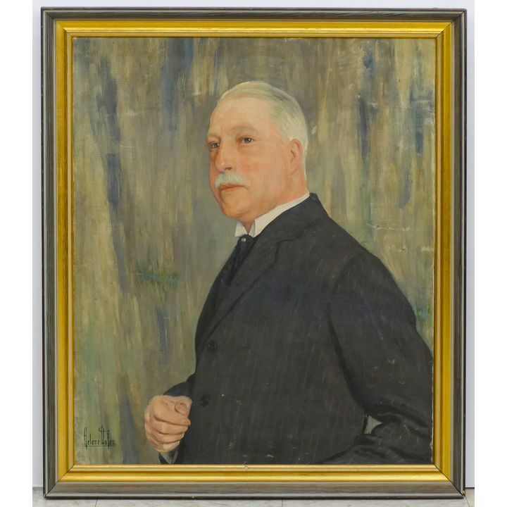 Helene Dufau (1869-1937 French) ''Portrait of a Gentleman'' Oil