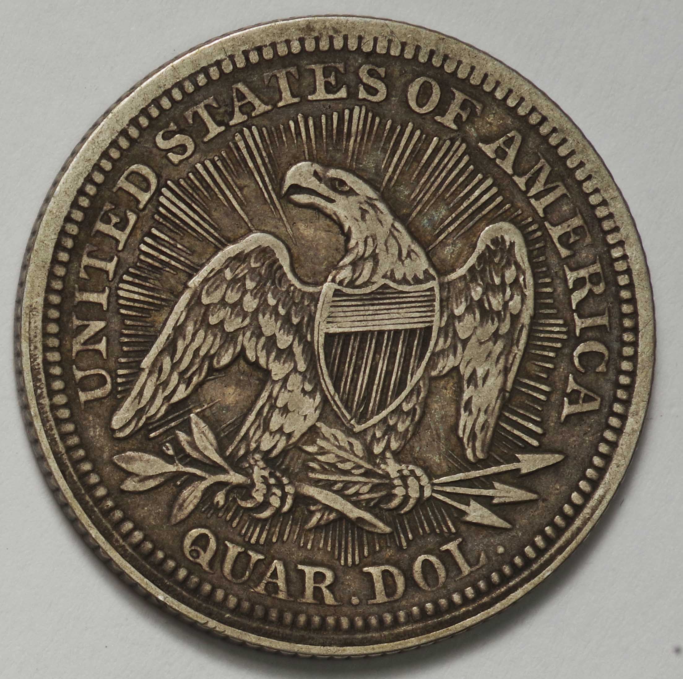 アメリカ-USA. 女神座像 1/4ドル銀貨 1853年 KM78. 普 | Taisei Auction