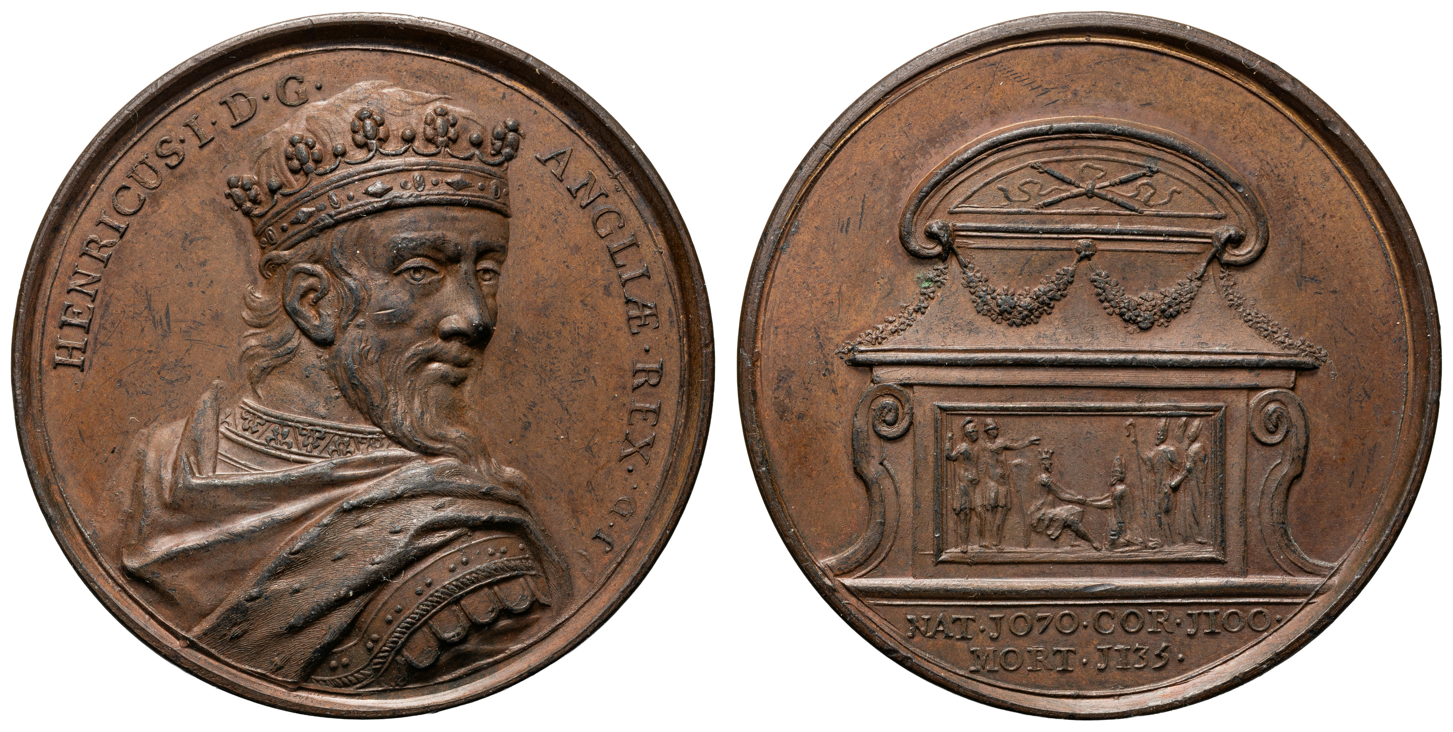 Switzerland, Henry I - from Kings & Queens of England Series by Dassier, 1731 , aUNC