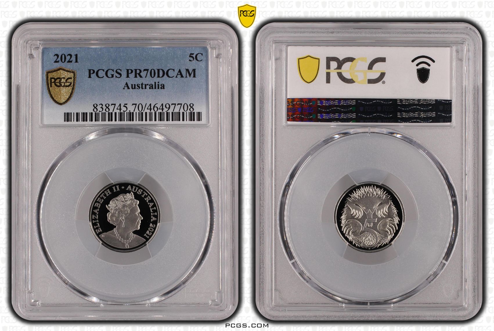 Five Cent, 2021, PCGS PR70DCAM