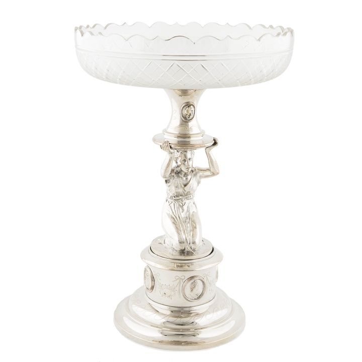 Patera z figura kobiety, Kopenhaga, ok. 1880 r.