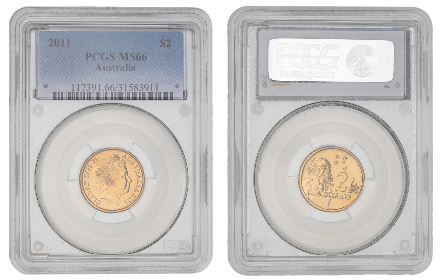Elizabeth II, Two Dollar, 2011, PCGS MS66
