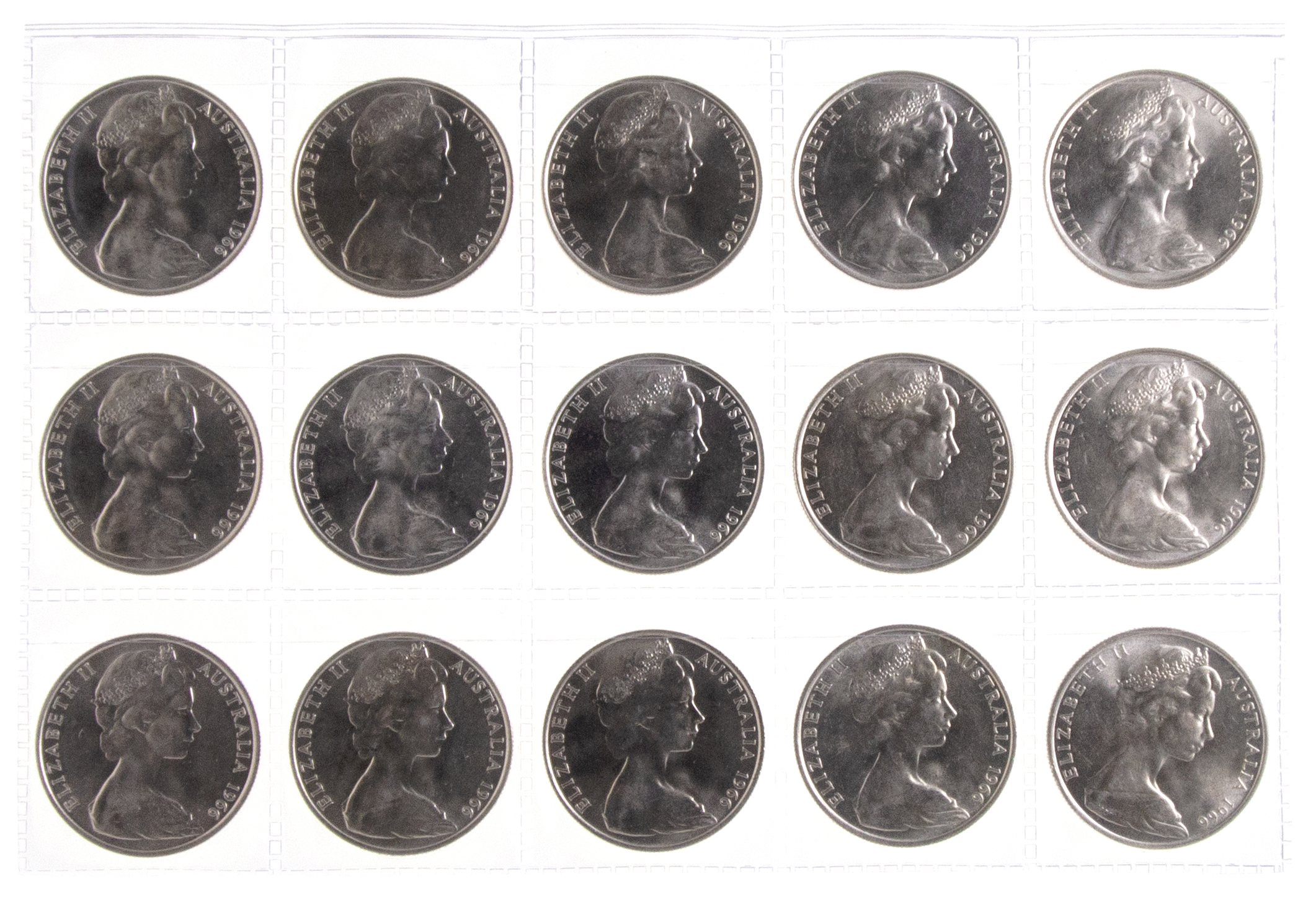 Accumulation, Elizabeth II, Fifty Cents, 1966, UNC