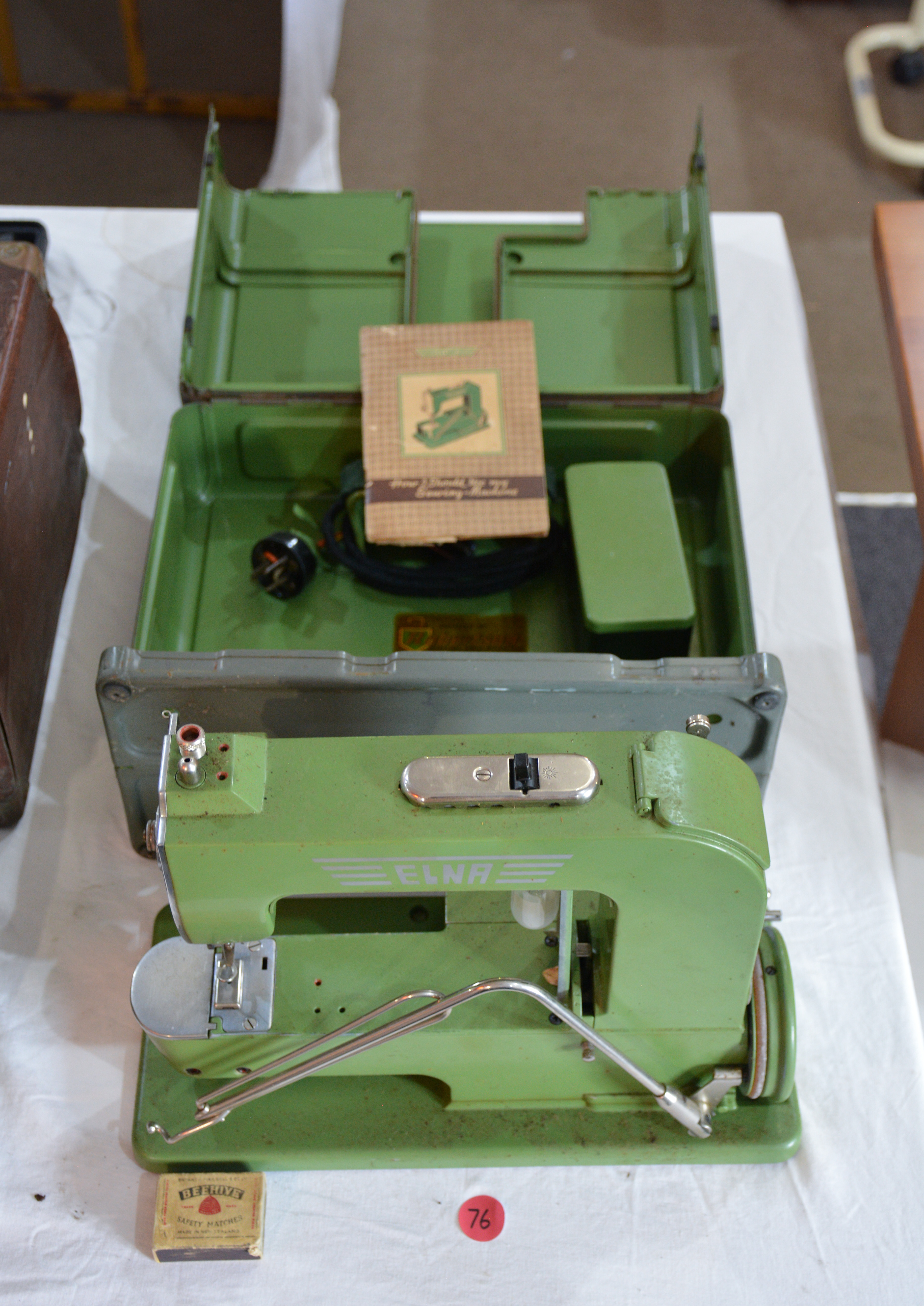 Elna Antique Sewing Machine and Case — NZ auction result
