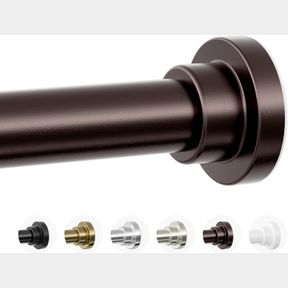 28-74 INCHES MCRBEAY SHOWER CURTAIN ROD, 1" DIAMETER HEAVY DUTY TENSION SHOWER ROD, NON SLIP ADJUSTABLE 28-74 INCH NO DRILL SHOWER