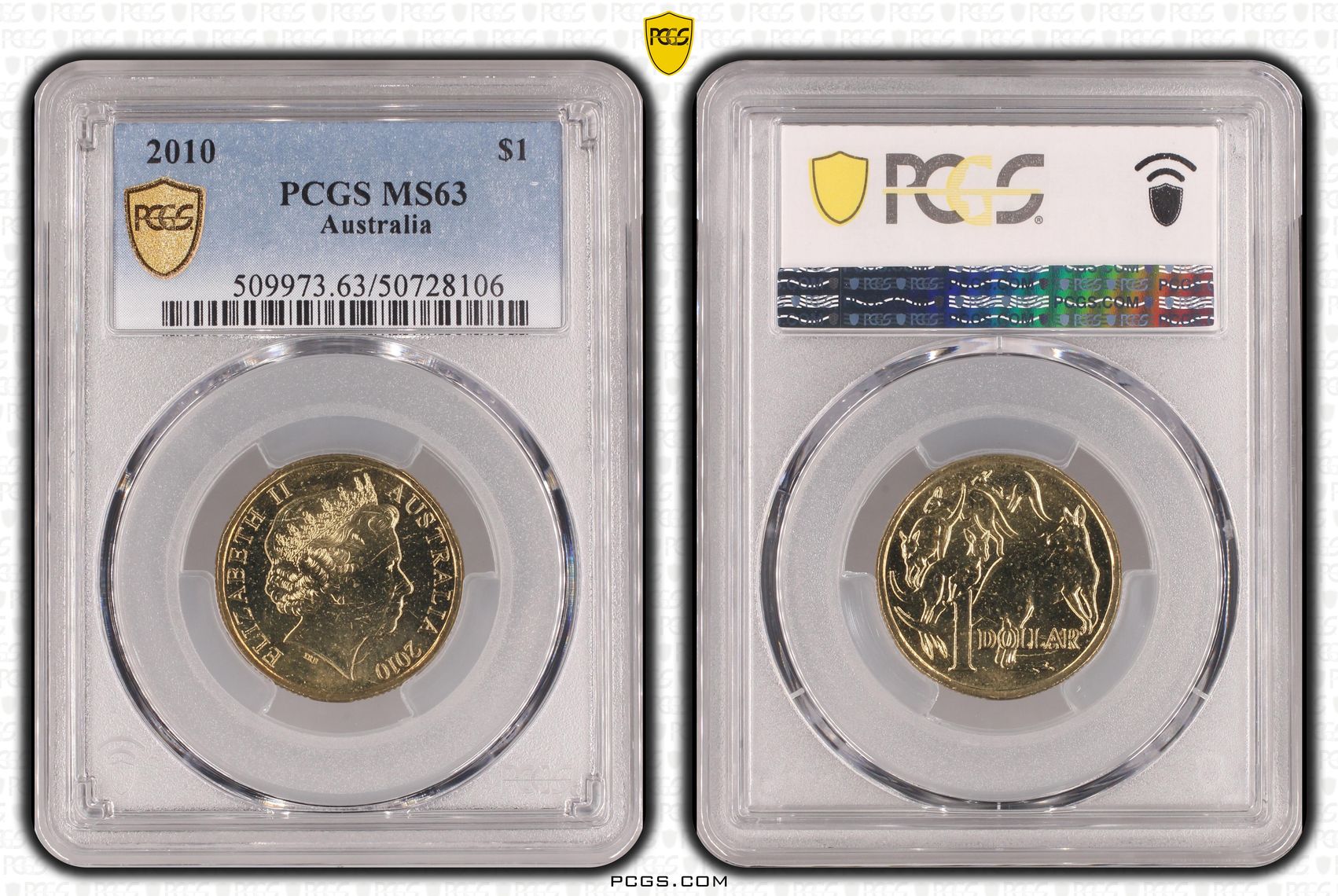 One Dollar, 2010, PCGS MS63