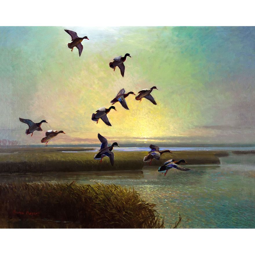 Mallards Landing by Reveau Mott Bassett (1897-1981)