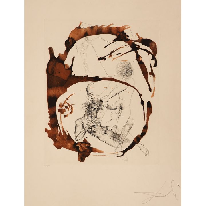 Salvador Dali ''Theseus and the Minotaur'' 1963 Etching