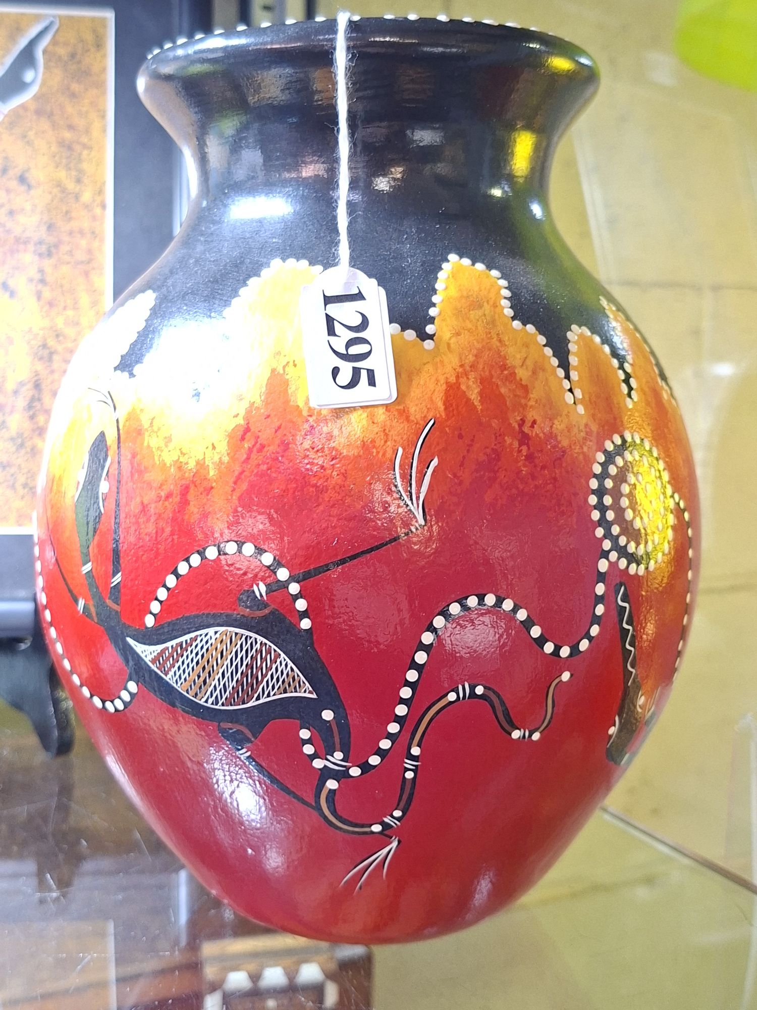 Aboriginal Waterhold Dreaming Vase
