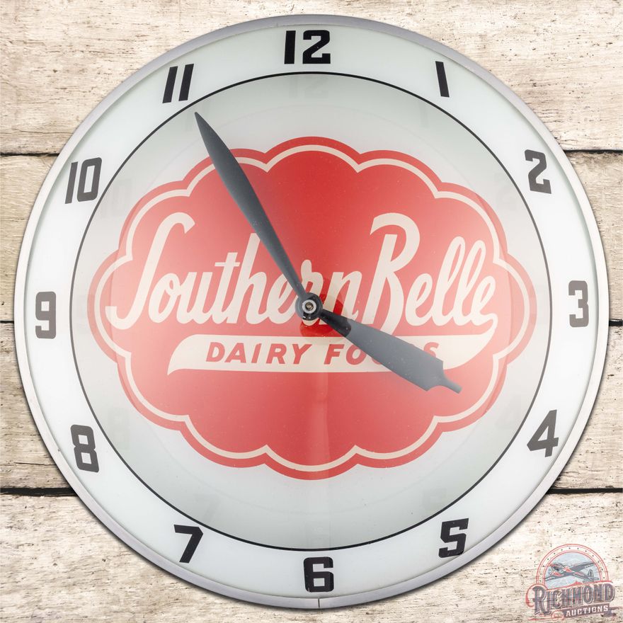Southern Belle Dairy Foods 15" Double Bubble Advertising Clock