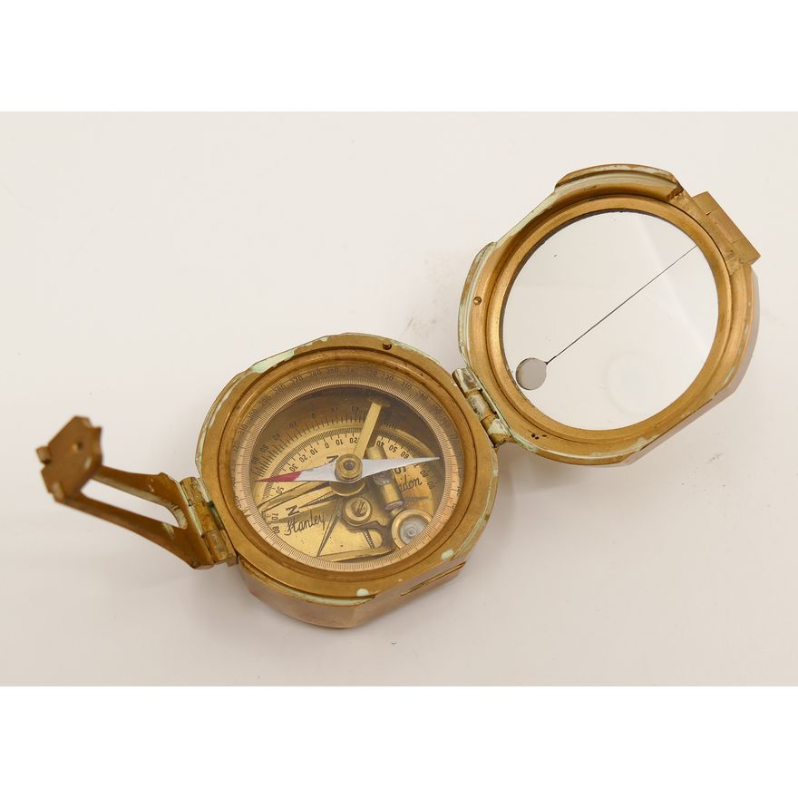 2pc Stanley of London Brass Ships Compass & Birks 2.5x Opera Glasses