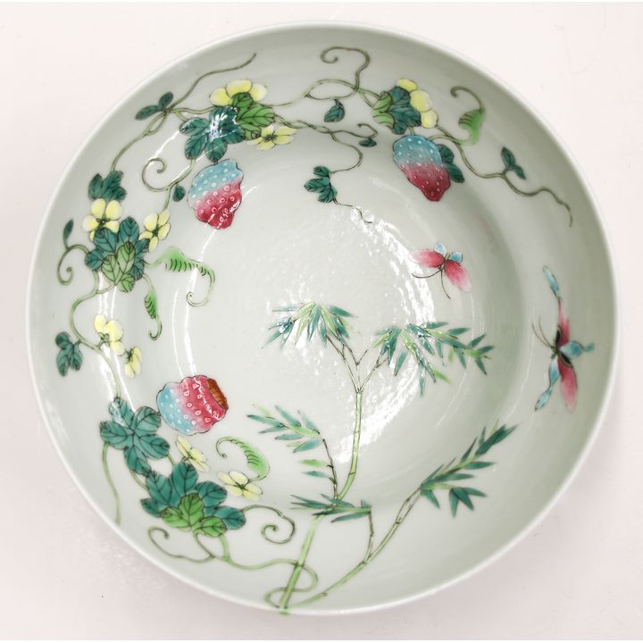 Chinese Famille Rose Porcelain Vine Bowl