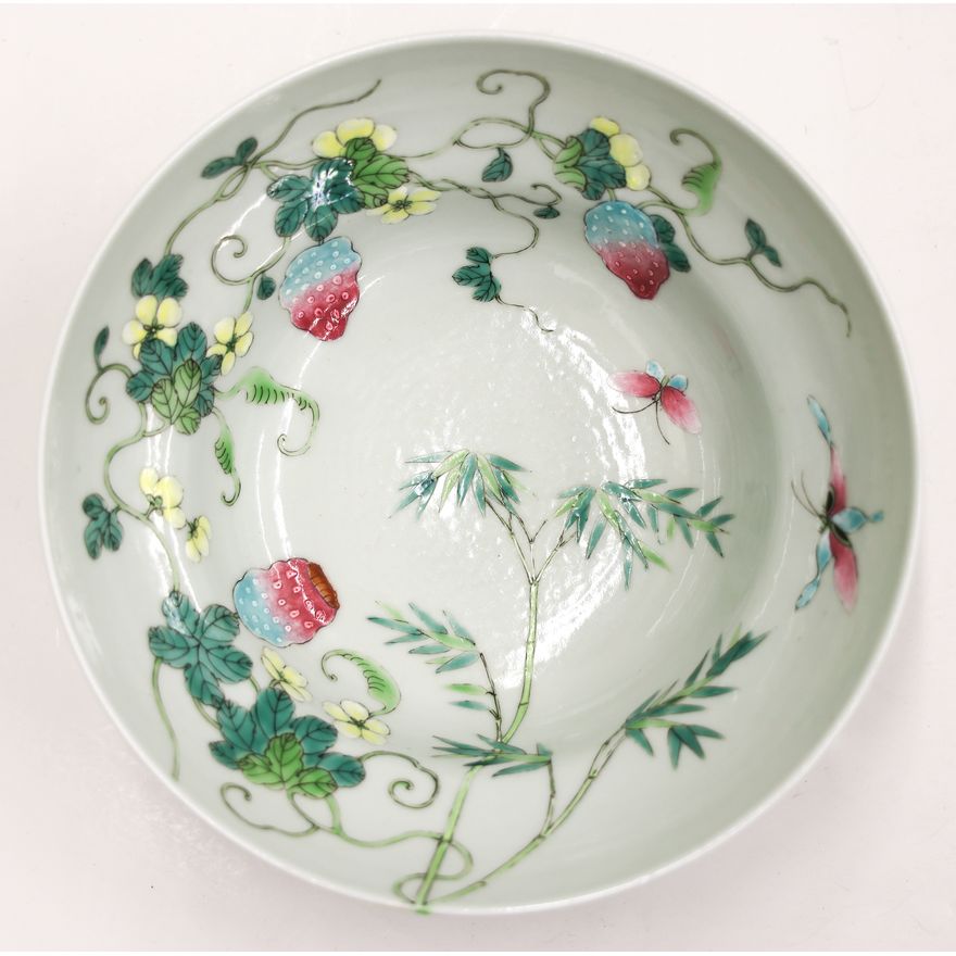 Chinese Famille Rose Porcelain Vine Bowl