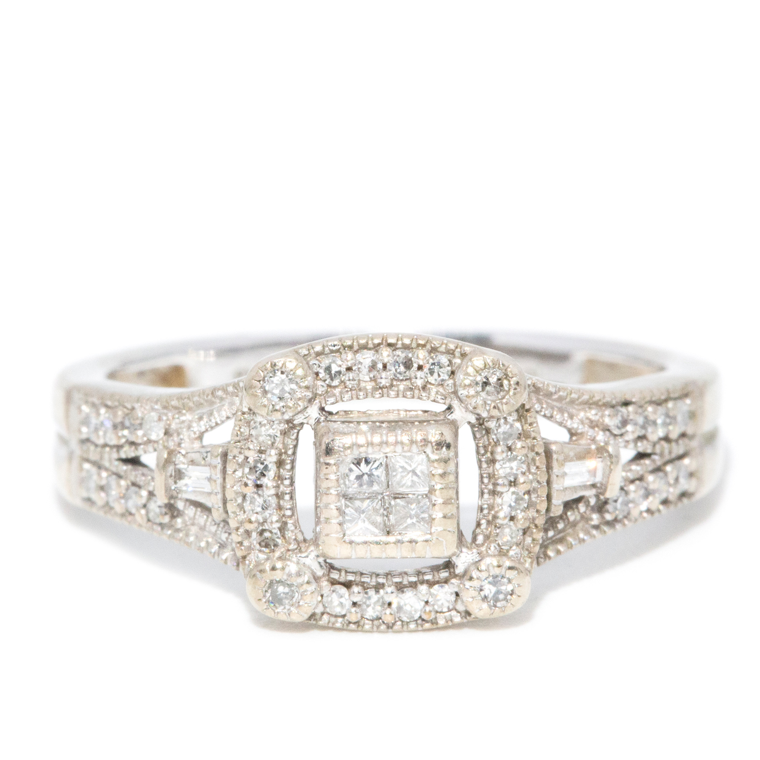 10 Carat Gold Cluster Ring
