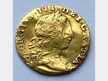 1762 KING GEORGE III 'ONE YEAR TYPE' GOLD QUARTER GUINEA (DAMAGED)